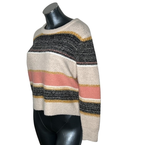 SKIES ARE BLUE Multi Colored Long Sleeve Cropped Sweater Women's Size XS - Picture 3 of 16